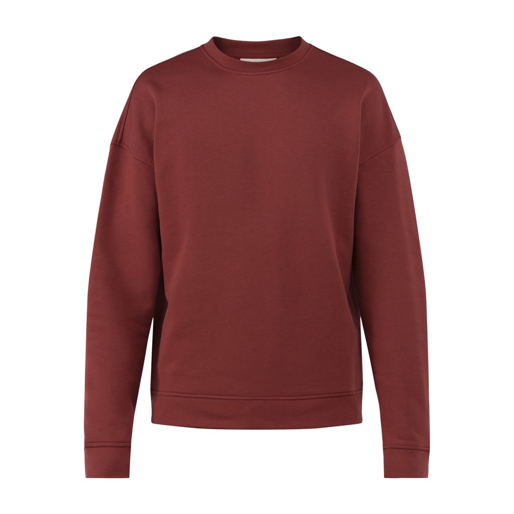No Boundaries Unisex Oversized Fleece Crewneck Sweatshirt Rum Raisin Small NWOT